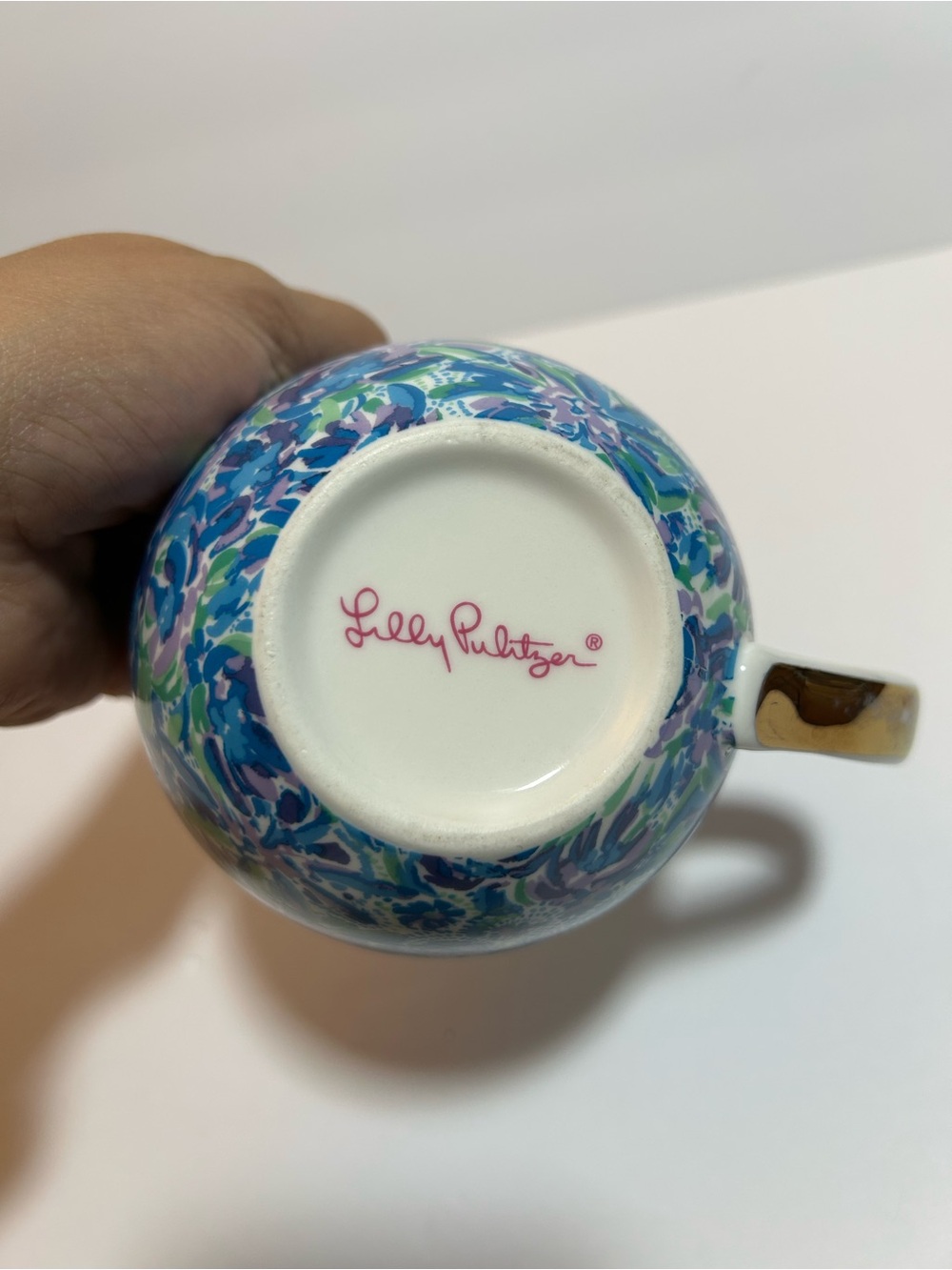 Lily Pulitzer Floral Blue Ceramic Cup - Picture 5 of 5